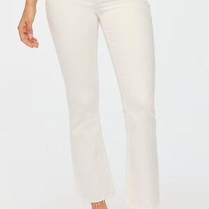J. Crew Flare Crop White Jeans in Signature Stretch